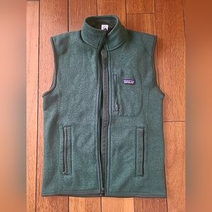 Patagonia Zip Up  Fleece GREEN  Vest Mens Size Small.... SHIPPED NOW